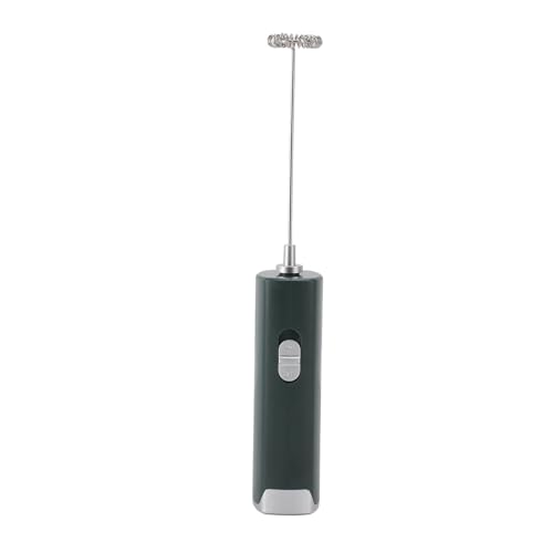Elektrische Milch Frother Handheld Professional leistungsstarke effizientes Wischen multifunktional schnurloses, ruhiges tragbares Design für Kaffee -Lattes Heiße Schokolade ABS (Dunkelgrün) von plplaaoo