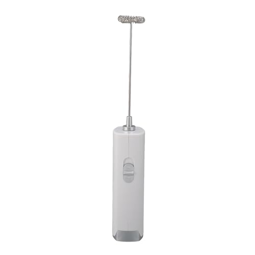 Elektrische Milch Frother Handheld Professional leistungsstarke effizientes Wischen multifunktional schnurloses, ruhiges tragbares Design für Kaffee -Lattes Heiße Schokolade ABS (Weiß) von plplaaoo