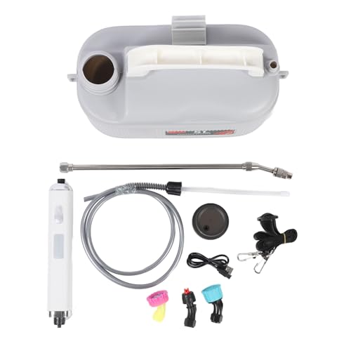 Elektrischer Gartensprühgerät 3,7 V 5L 2000mAh Anti -Leckage Batterie -Sprühgerät mit Teleskopstab für Pflanzenwässerungsalkohol (Weiß) von plplaaoo