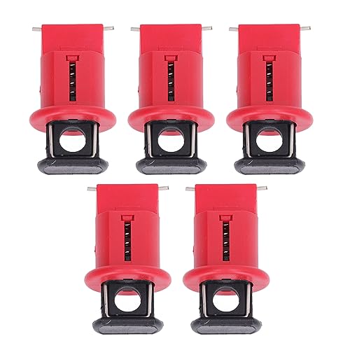Elektro schutzsc halter Lockout Gerät 5 Stück Hochleistungs-Miniatur-Unterbrecher-Schloss mit Außen-Stifte Industrielle Sicherheits-Lockout-Kit für Power-Isolation Nylon Edelstahl von plplaaoo