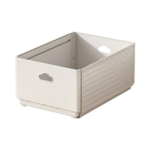 Erweiterbarer Aufbewahrungsbox Einschicht rechteckiger stapelbarer Schubladen Desktop Gewürz Organizer für Küchen Wohnzimmerschrank weiße Plastik 8,3 Unzen bis 16.6 Unzen (Groß) von plplaaoo