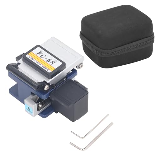 Faseroptik -Splitter Hochgenauigkeit Wolframstahlblatt 12 Oberflächenfaserschneider Werkzeug zum kalten Spleißen Schneiden von Faserkörpern Aluminiumlegierung ABS 10 mm von plplaaoo