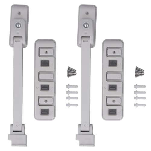 Fenster sperren Kindersicherheitsfenster Einschränkung Baby Proof Fenster Stopper Hochhöher Vorbeugungschließe Limiter für innere Öffnung drücken Fenster Plastik -2 -Pack von plplaaoo