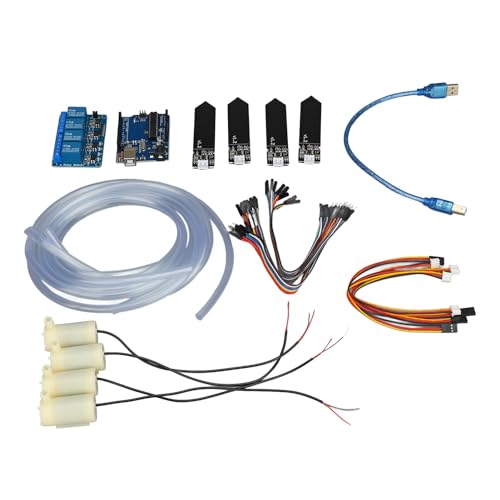 Feuchtigkeitssensor -Modul Anlagenwässerungssystem Automatisches Bewässerungs -DIY -Kit mit Relais Wasserpumpe für Gewächshaus -Topfpflanzen ABS Kunststoff 410g von plplaaoo