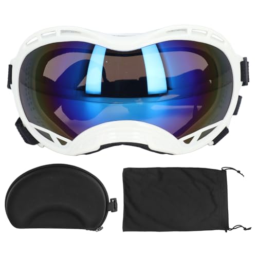 Haustier -Sonnenbrillen Windschutz UV -Schutzbrille für große Hunde weich bequem bequemes verstellbares Riemen haltbarer PC -Material (Blau) von plplaaoo