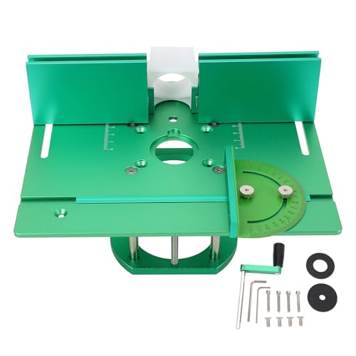 Holzbearbeitungsbank Router Plattensystem einstellbare Höhenhandbuch Router Tisch Hebssystem Präzision entwickelte Aluminiumlegierung Konstruktion für Holzbearbeitung Enthusiasten von plplaaoo