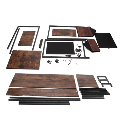 Home Office Computer Desk Industrial Vintage Style Computertisch mit erhöhtem Regal und Dateischubladenschrank Großer Desktop -Raum robuster Metallrahmen für Home Office Home Office Computer Desk Industrial Vintage Style Computertisch mit erhöhtem Regal und Dateischubladenschrank Großer Desktop -Raum robuster Metallrahmen für Home Office von plplaaoo