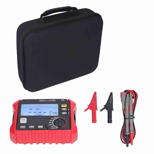 Isolationswiderstandstester MegoHmmeter hoher Genauigkeit digitaler Multimeter für Boden mit Hintergrundbeleuchtung HT5203 ABS Silicon 8 x AA Batterie von plplaaoo