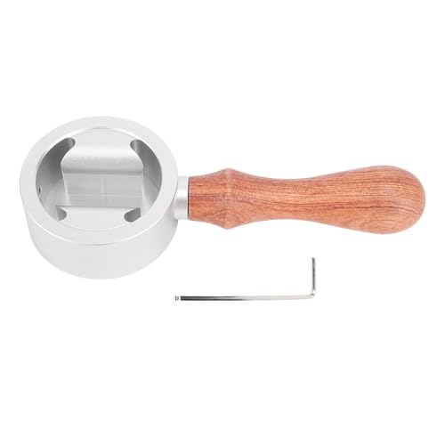 Kaffeemaschine Dampfhebel Hebel Aluminiumlegierung Massiv Holz Dampfknopf Griff Rotary Control für 878 Kaffeemaschine Barista Home Kitchen Upgrade Accessoire (Silber) von plplaaoo