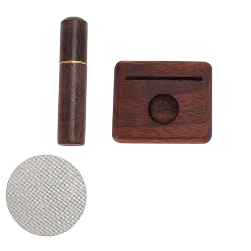 Kaffeenadel-Verteiler 304 Edelstahl Puck Screen Kaffeepulver-Rührer-Set mit Basis für Home Cafe (51 mm) von plplaaoo
