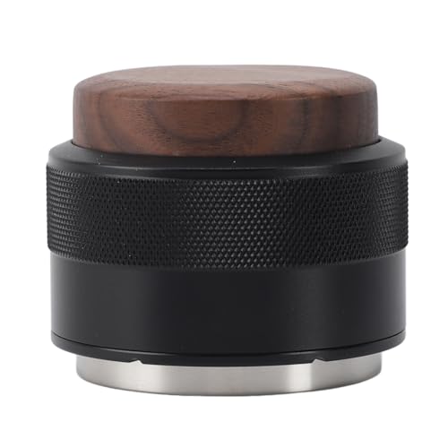 Kaffeeverteiler Manipulationssteuerung konstanter Druck 304 Edelstahl Holz Griff Kaffee -Level -Level für Kaffee Brewing Barista Hausgebrauch (51 mm (schwarz)) von plplaaoo