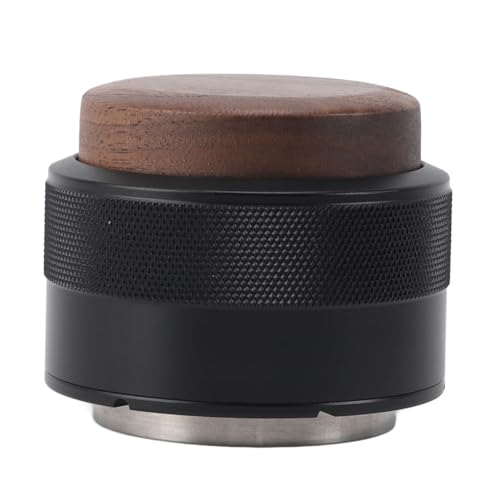 Kaffeeverteiler Manipulationssteuerung konstanter Druck 304 Edelstahl Holz Griff Kaffee -Level -Level für Kaffee Brewing Barista Hausgebrauch (58 mm (schwarz)) von plplaaoo