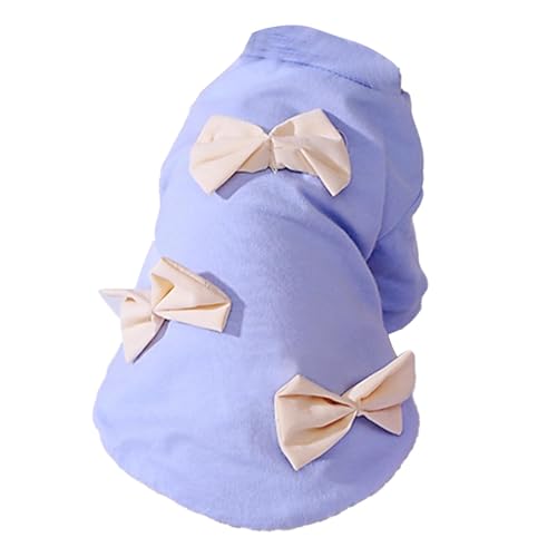 Katzenkleidung süße lebhafte Farben atmungsaktiv bequem Kitty Kostüm für den Frühling Sommer Herbst Polyester Leichtes Stoff Verstellbares Design entzückende Muster (Lila blau) von plplaaoo