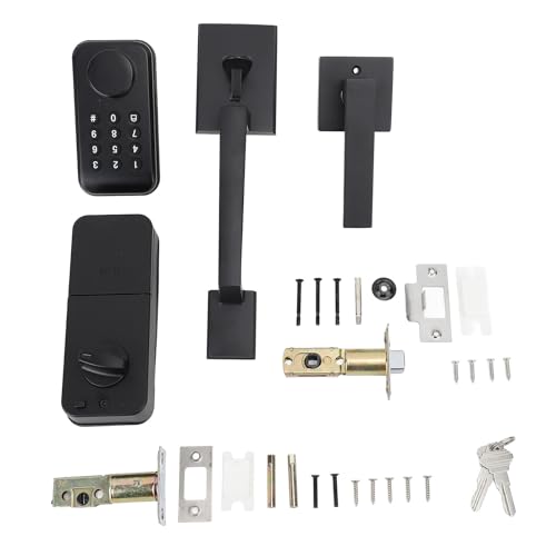 Keyless Entry Lock Set Fingerabdruck Auto Electronic Tastatur Deadbolt Digital Smart Code mit Türknauf -Griff Schwarz Keyless Entry Lock Set Fingerabdruck Auto Electronic Tastatur Deadbolt Digital Smart Code mit Türknauf -Griff Schwarz von plplaaoo