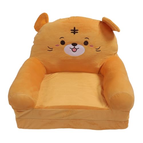 Kinder Falten Sofa Plüsch Stoff Schwamm Cartoon Muster Kleinkind Flip Open Couch zum Ruhezustand (2 Tier) von plplaaoo