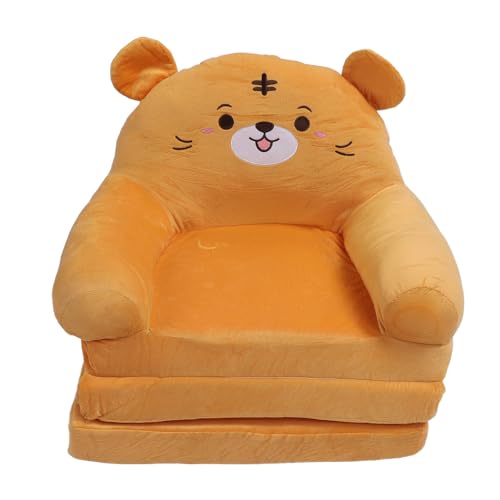 Kinder Falten Sofa Plüsch Stoff Schwamm Cartoon Muster Kleinkind Flip Open Couch zum Ruhezustand (3 Tier) von plplaaoo