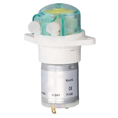 Kleine peristaltische Pumpe niedriger Durchfluss 5W Getriebe Flüssigkeit Getriebe 122mlmin für Laborhydrokroponik Kunststoffstruktur haltbar (24 V) von plplaaoo