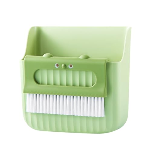 Kleiner Besen Dustpan Set niedlicher Bär Multifunktional kompaktes Desktop -Besen -Kit -Reinigungswerkzeuge für Schreibtischtastatur Plastik 200 g 1 Set (Grün) von plplaaoo