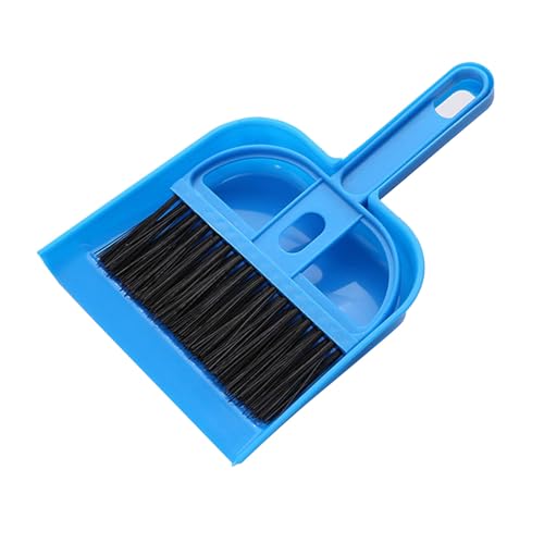 Kleines Handbesen Dustpan Set Multifunktional tragbarer Mini -Desktop -Bürstenreinigungswerkzeuge für Tastatur Computer Schreibtisch Büro Home Kunststoff 2PCs (Blau) von plplaaoo