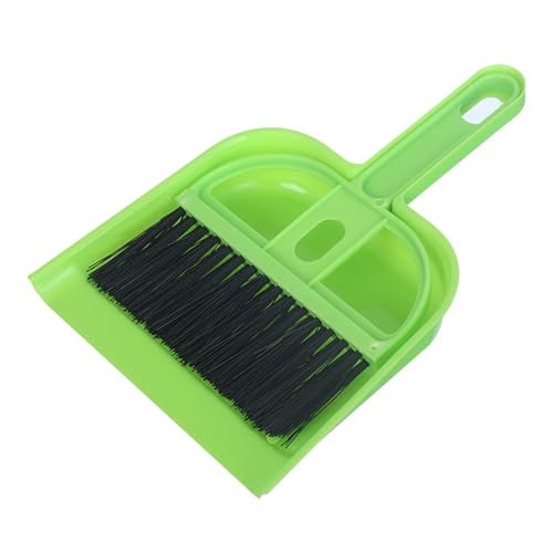 Kleines Handbesen Dustpan Set Multifunktional tragbarer Mini -Desktop -Bürstenreinigungswerkzeuge für Tastatur Computer Schreibtisch Büro Home Kunststoff 2PCs (Grün) von plplaaoo