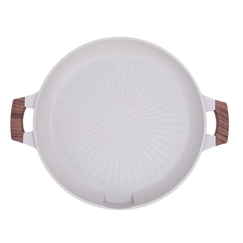 Korean Grill Pan Round BBQ Grillplatte Sogar Heizung Tragbares multifunktionales Maifanit -Bratpfropf für den kommerziellen Gebrauch von Innengarten im Freien im Freien zu Hause. von plplaaoo