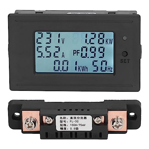 LCD -Digitalanzeigespannungsstrom Strommesser Multifunktional Elektrizitätsmonitor Voltmeter Amperemeter mit Datenspeicher für Automotive Marine RV Battery System DC 6 200 V ABS von plplaaoo