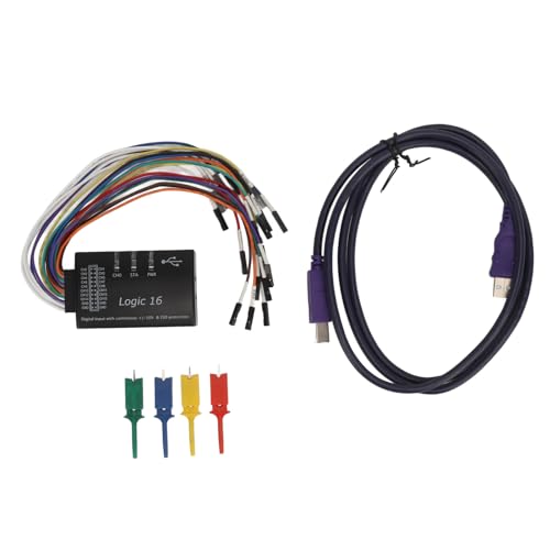 Logic Analyzer USB 16 Channel Hochleistungs -Tragbares Gerät mit 100 m Abtastrate für Elektronikingenieure ABS -Material von plplaaoo