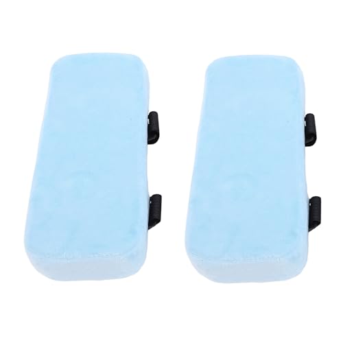 Memory Foam Office Stuhl Armlehnenpolster Ergonomische bequeme Spielstuhlstuhl Armruhe Abdeckung Druck Relief für Ellbogen Unterarme weiche Fleece Stoff 25x10x5cm 1 Paar (Blau) von plplaaoo