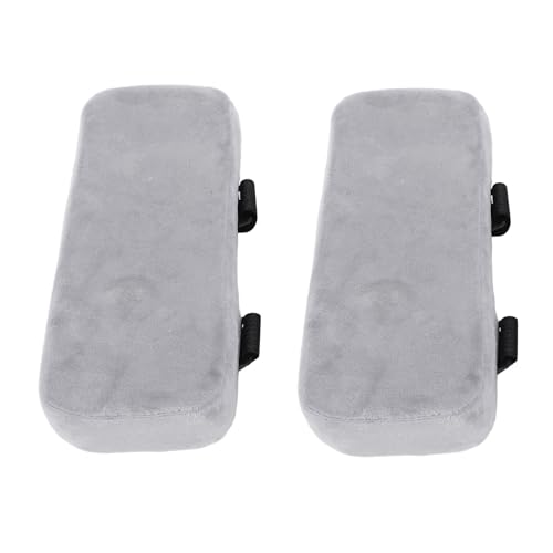 Memory Foam Office Stuhl Armlehnenpolster Ergonomische bequeme Spielstuhlstuhl Armruhe Abdeckung Druck Relief für Ellbogen Unterarme weiche Fleece Stoff 25x10x5cm 1 Paar (Grau) von plplaaoo