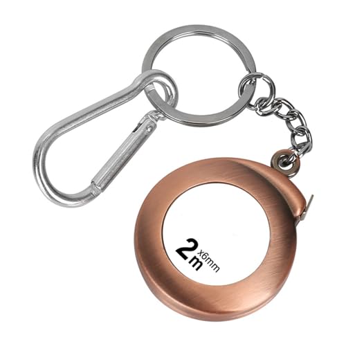 Mini -Klebeband -Maß 2m Länge Tragbares Messwerkzeug mit Carabiner für DIY -Holzbearbeitungshandwerk technische Abs -Stahlmaterial 6 mm Breite von plplaaoo