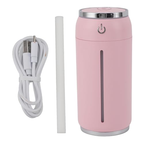 Mini -Luftbefeuchter tragbarer USB 7 Farben Leicht Ultra ruhiger Betrieb automatischer Abschaltschutz für Büroschreibtisch Schlafzimmer Auto Luft ABS Material 185 g 141x64mm (Rosenate) von plplaaoo