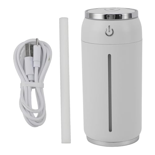 Mini -Luftbefeuchter tragbarer USB 7 Farben Leicht Ultra ruhiger Betrieb automatischer Abschaltschutz für Büroschreibtisch Schlafzimmer Auto Luft ABS Material 185 g 141x64mm (Weiß) von plplaaoo