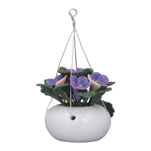 Miniaturpuppenhauspflanzen realistische Mini -Ton hängen Phalaenopsis Blumenmodell Dekoration für 112 Skala Dollhouse Home Decor von plplaaoo