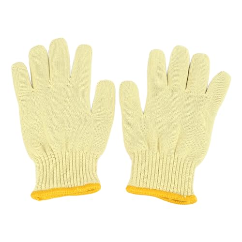 Ofenhandschuhlten beständige Handschuhe Doppelschicht Aramidfaser 300 ℃ hohe temperaturfeste Backhandschuhe zum Kochen des Grillens (24 cm / 9,4in l) von plplaaoo
