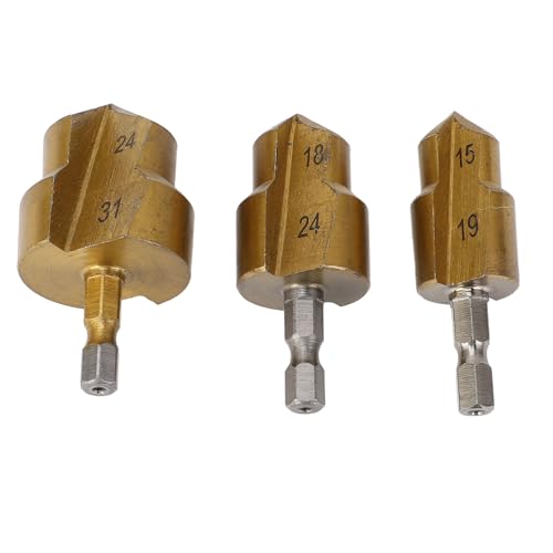 PPR -Hebelbohrer Bit Set Hochgeschwindigkeit Stahl Hex Schaftrohr Reamer Wasserrohr Expansionslochöffner Bit für PPR -Kunststoffprodukte und andere Materialien 15‑19 mm 18‑24 mm PPR -Hebelbohrer Bit Set Hochgeschwindigkeit Stahl Hex Schaftrohr Reamer Wasserrohr Expansionslochöffner Bit für PPR -Kunststoffprodukte und andere Materialien 15‑19 mm 18‑24 mm von plplaaoo