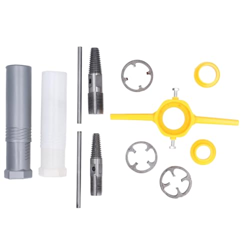 Pipe Threader Sanitär Werkzeug ABS -Leichtmetallstahl PVC -Gewinde -Maker -Kit mit 1/2in 3/4in 1in NPT -Sterben für die Installationsanlagen Agrarbewässerung von plplaaoo