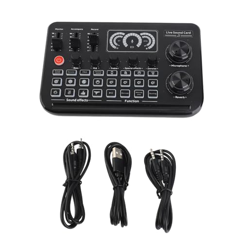 Professioneller Live -Soundkartenmixer mit BT Wireless Plug and Play Intelligent Rauschreduzierung in eingebauter wiederaufladbarer Akku für Streaming Podcasting - DJ Professioneller Live -Soundkartenmixer mit BT Wireless Plug and Play Intelligent Rauschreduzierung in eingebauter wiederaufladbarer Akku für Streaming Podcasting - DJ von plplaaoo