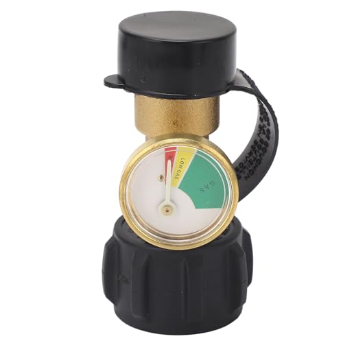Propan -Tank -Gasmessgerät -Leckdetektor -Level -Indikator Indikator Universaladapter mit Farbschiffe Safe Zuverlässige Rugged für Wohnmobile Camping -Grillofen aus Messing von plplaaoo
