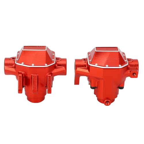 RC Front- und Hinterachergehäuse Aluminiumlegierung Langlebige Upgrade -Teile für SCX10 Pro RC Crawler 2 PCs Set (Rot) von plplaaoo