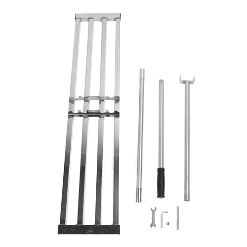 Rasenniveau Rake Edelstahl Professional Grade Yard Leveler Tool für Golfplatz Rasenpflege 47,2 x 10,2 Zoll 304 Edelstahl von plplaaoo