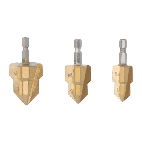 Rohr -Reichen -Bohrer -Bit Set Hochgeschwindigkeit Stahl professionelles Rohr -Roamer -Werkzeug für Sanitärkonstruktion PPR PVC Plastikrohre 3pcs Hex Shank von plplaaoo