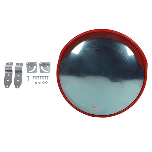 Runder konvexer Spiegel 30 Zoll Weitwinkel gebogener Sicherheits spiegel mit verstellbarem Ständer für Park Lot aus gezeichnetes PC-Material ABS-Unterstützung Marine Grade (Außentyp von plplaaoo