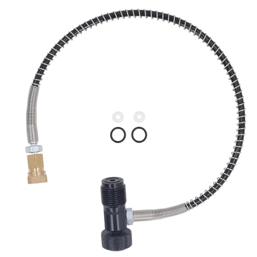 Schnellfülladapter G5/8 -Gewinde Hochdruck Pneumatic Tank Nachfüllanschlussschlauch für CO2 -HPA -Lufttanks Aluminiumlegierung Schwarz mit O -Ringen Unterlegscheiben Schnellfülladapter G5/8 -Gewinde Hochdruck Pneumatic Tank Nachfüllanschlussschlauch für CO2 -HPA -Lufttanks Aluminiumlegierung Schwarz mit O -Ringen Unterlegscheiben von plplaaoo