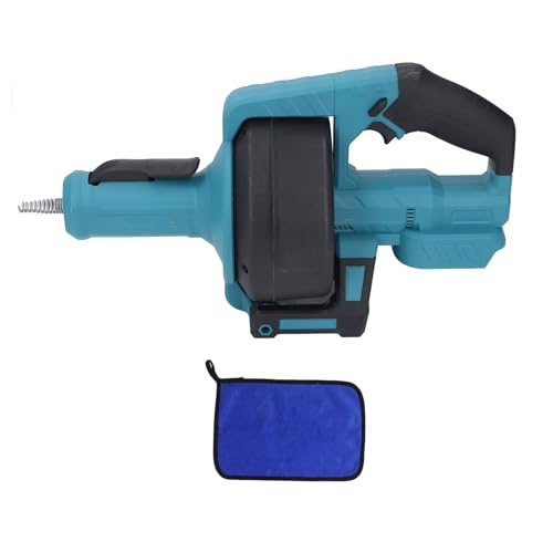 Schnurloses Elektroabfluss Auger Autozufuhr Sanitär Schlange Drain-Werkzeug Stromentfernung für Abwasserbad 3/4in-2in-Rohr (Blau) von plplaaoo