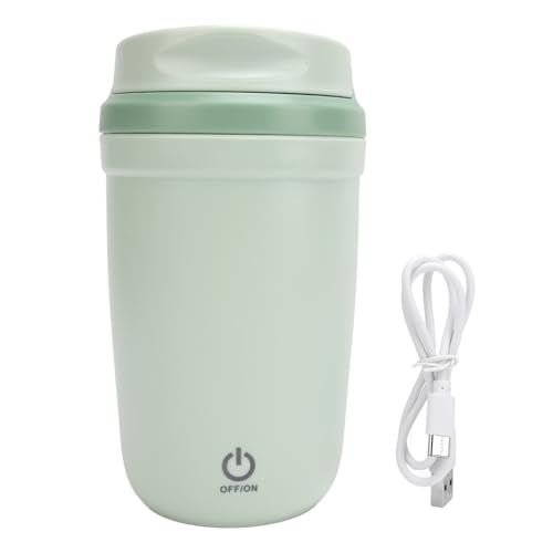 Selbst rührende Kaffeetasse 350 ml Edelstahl USB wiederaufladbar IP6 wasserdichtes automatisches automatisches Selbstmischungs Tasse zum Rühren von Kaffee gemischter Milchtee (Grün) von plplaaoo