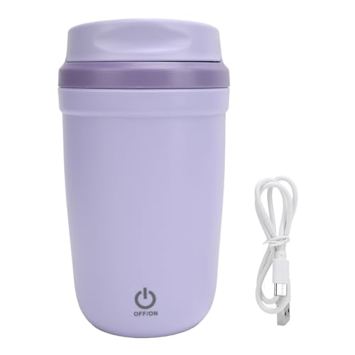 Selbst rührende Kaffeetasse 350 ml Edelstahl USB wiederaufladbar IP6 wasserdichtes automatisches automatisches Selbstmischungs Tasse zum Rühren von Kaffee gemischter Milchtee (Violett) von plplaaoo