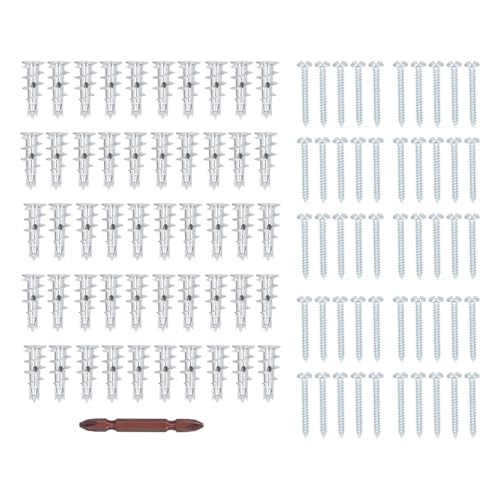 Selbstbohrtrockner -Anker -Anker -Kit -Zink -Legierung hohl Metall Wandanker und Schrauben für Trockenbaustörungen Hängende Kunstwerk Regale Spiegel Rahmenhalterungsklammern 50pcs von plplaaoo