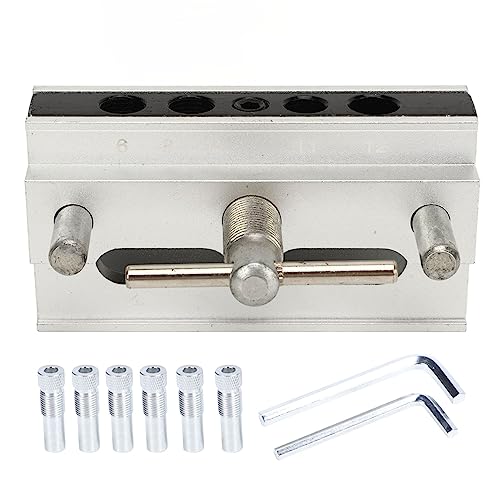 Selbstzentrierende Dübel Jig Legierung Stahlbohrloch -Leitfaden Positionierer Lokator Werkzeug Hochgenauigkeit Holzbearbeitung DIY Home Carpentry Arbeiten von plplaaoo