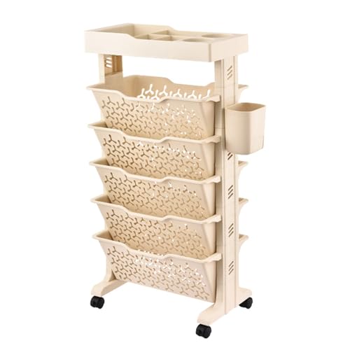 Slim Storage Cart Multi -Layer Vielseitig doppelseitig schlanker Rollwagen Organizer Mobile Regal für Home Schlafzimmer Robus Zimmer Büro Plastik 39 x 18,8 x 75,2 cm von plplaaoo