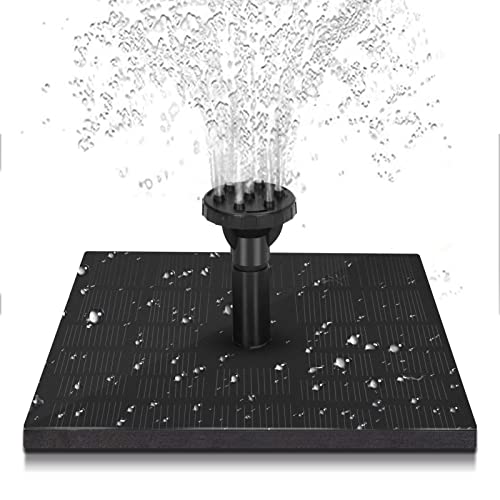 Solar Springbrunnen für Außen,Solarbrunnen,plplaaoo Solarbrunnen, Solar-Vogelbad-Brunnenpumpe, Solar-Wasserpumpe, schwimmender Wasserlandschaftsbrunnen für den Außenbereich, 7 V, 1.4 W von plplaaoo